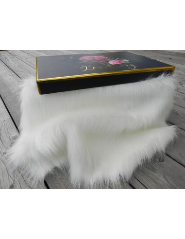 Kožešinový lem na kapuci a kabát – slonová kost...