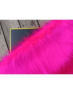 Kožešinový lem na kapuci a kabát – fuchsie, šíře 10 cm,... 2