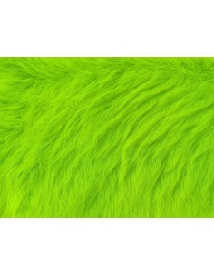 Kožešinový lem na kapuci a kabát – zářivě zelený neon,...