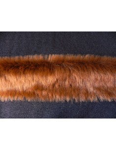 Kožešinový čtverec 48 × 48 cm – zrzavě hnědá umělá... 2