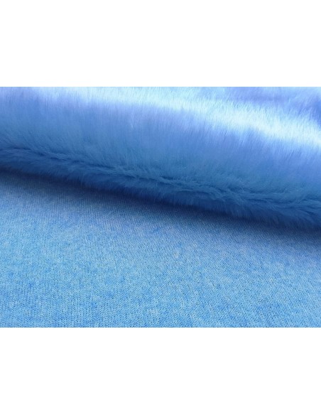 Umělá kožešina – metráž, modrá, vlas 17 mm, šíře 155 cm