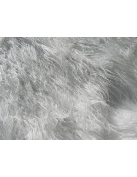 Kožešinový čtverec 48 × 48 cm – bílá lama, umělá kožešina, extra dlouhý vlas 70 mm