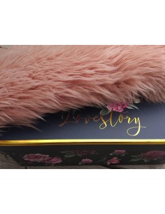 Luxusní umělá kožešina – starorůžová, Dusty Rose, 50 mm,... 2