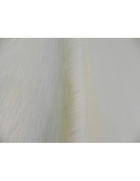 Luxusní umělá kožešina – metráž, slonová kost ivory, vlas 50 mm, šíře 147 cm