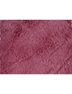 Kožešinový čtverec 48 × 48 cm – vínová bordó, vlnitý...