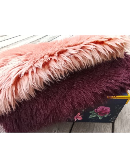 Luxusní umělá kožešina – starorůžová, Dusty Rose, 50 mm, šíře 155 cm