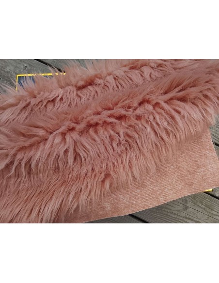 Luxusní umělá kožešina – starorůžová, Dusty Rose, 50 mm, šíře 155 cm