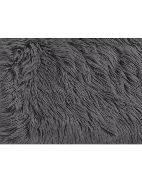 Luxusní umělá kožešina – tmavě šedá, shaggy vlas, 50 mm, šíře 155 cm