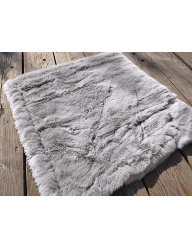 Kožešinový čtverec 48 × 48 cm – ocelově šedá,...