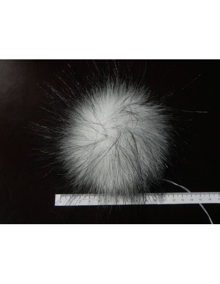 Kožešinový čtverec 48 × 48 cm – bílo-černá polární liška, vlas 36 mm