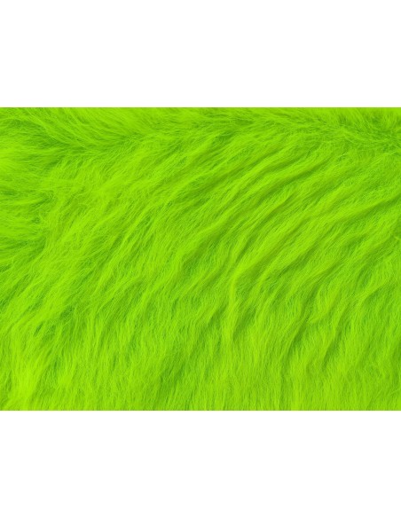 Kožešinový čtverec 48 × 48 cm – zářivě zelená neon, umělá kožešina, vlas 90 mm