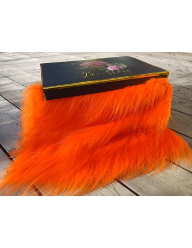 Kožešinový čtverec 48 × 48 cm – oranžová...