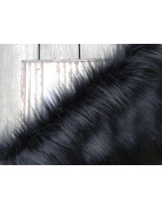 Kožešinový čtverec 48 × 48 cm – černá dekorační umělá... 2