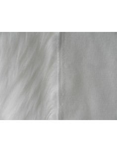 Kožešinový čtverec 48 × 48 cm – bílá dekorační umělá... 2