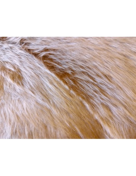 Kožešinový čtverec 48 × 48 cm – karamelová umělá kožešina, vlas 45 mm