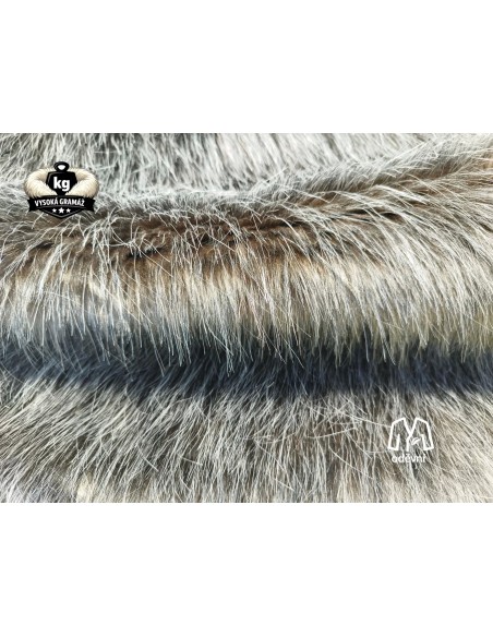 Kožešinový čtverec 48 × 48 cm – hnědá luxusní umělá kožešina, vlas 50 mm