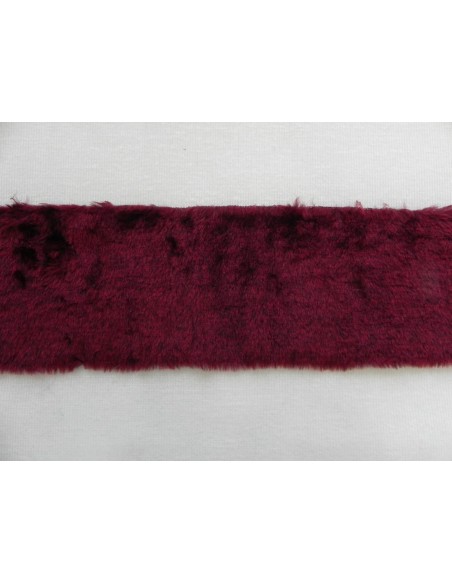 Umělá kožešina – metráž, plyš hladký merlot vínový, vlas 9 mm, šíře 150 cm