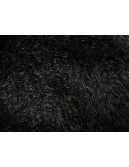 Kožešinový čtverec 48 × 48 cm – černá lama, umělá kožešina, vlas 30 mm