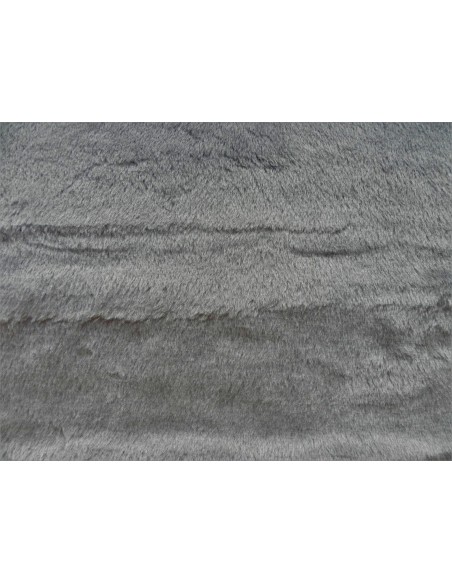 Plyšový čtverec 48 × 48 cm – šedý, hladký lesklý plyš, vlas 9 mm