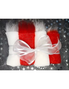 Balíček kožešin vánoční mix – 4× cca 24 × 24 cm, tradiční...