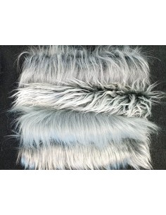 Balíček kožešin šedý mix – 4× cca 24 × 24 cm, různé...