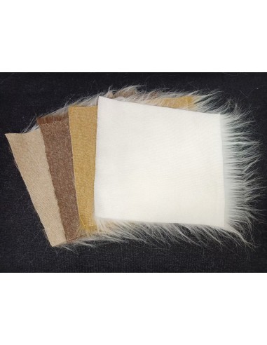Balíček kožešin světlý mix – 4× cca 24 × 24 cm,...