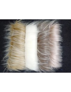 Balíček kožešin světlý mix – 4× cca 24 × 24 cm, jemné...