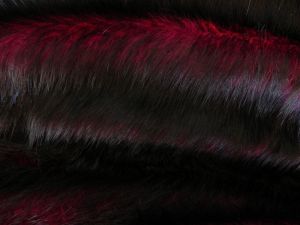 Luxusní umělá kožešina metráž, vínově červená, 50mm vlas, š. 146cm