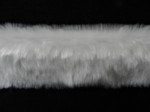 Kožešinový lem z umělé kožešiny, bílá, vlas 25mm vlas, š. 145cm