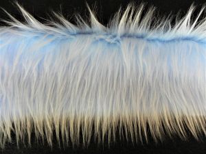 Kožešinový lem, modrý, 45mm vlas, š. 149cm