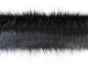 Kožešinový lem, černý, š. 150cm