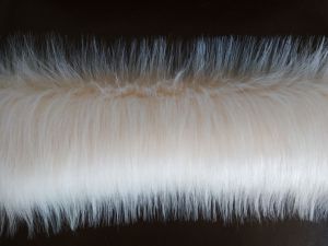 Kožešinový lem z oděvní kožešiny světle béžové, 56mm vlas