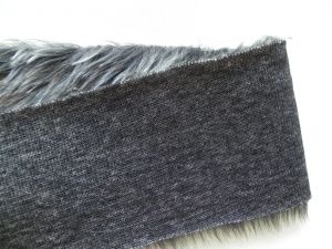 Kožešinový lem, tmavě šedý, 25mm vlas
