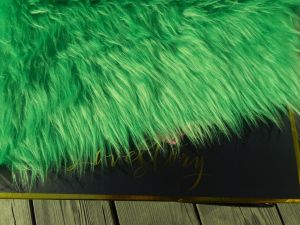 Kožešinový čtverec, zelená, 45 mm vlas, 48 x 48 cm