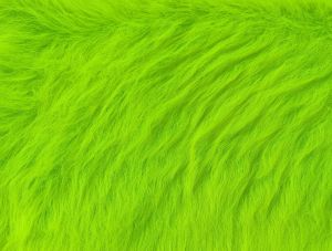 Kožešinový lem, neonově zelená, 90 mm vlas