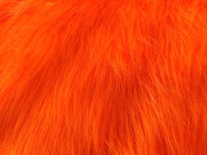 Umělá kožešina, metráž, oranžová, 90 mm vlas, š. 146 cm